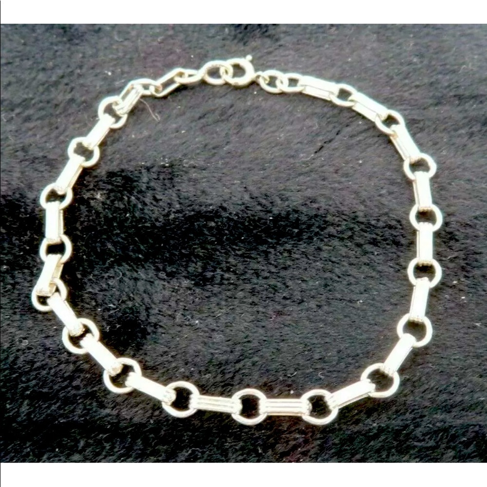 Vintage 12k Gold FILLED Link Chain Bracelet 7" Long
